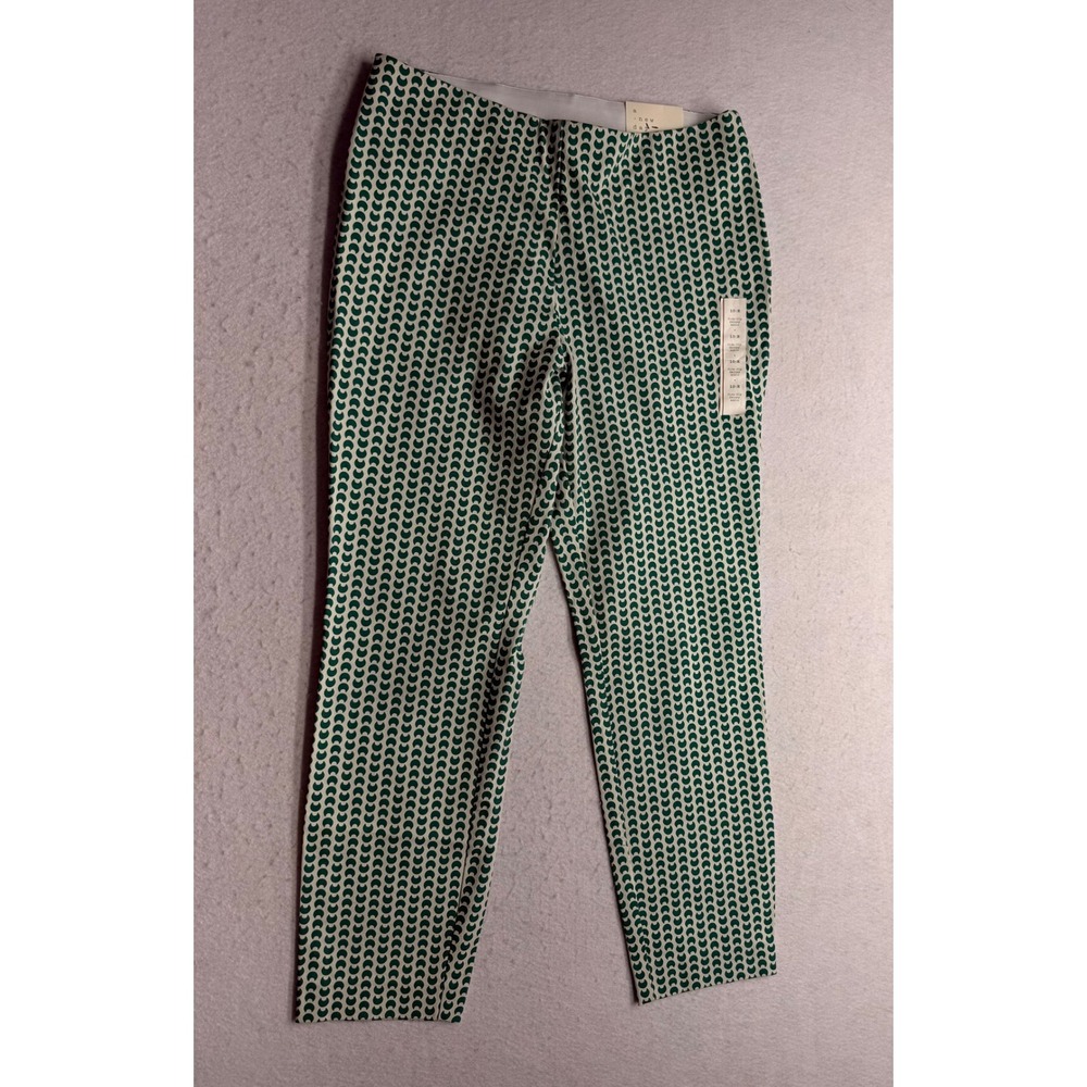 A New Day Green Geometric Side-Zip Skinny Ankle Pants 10R